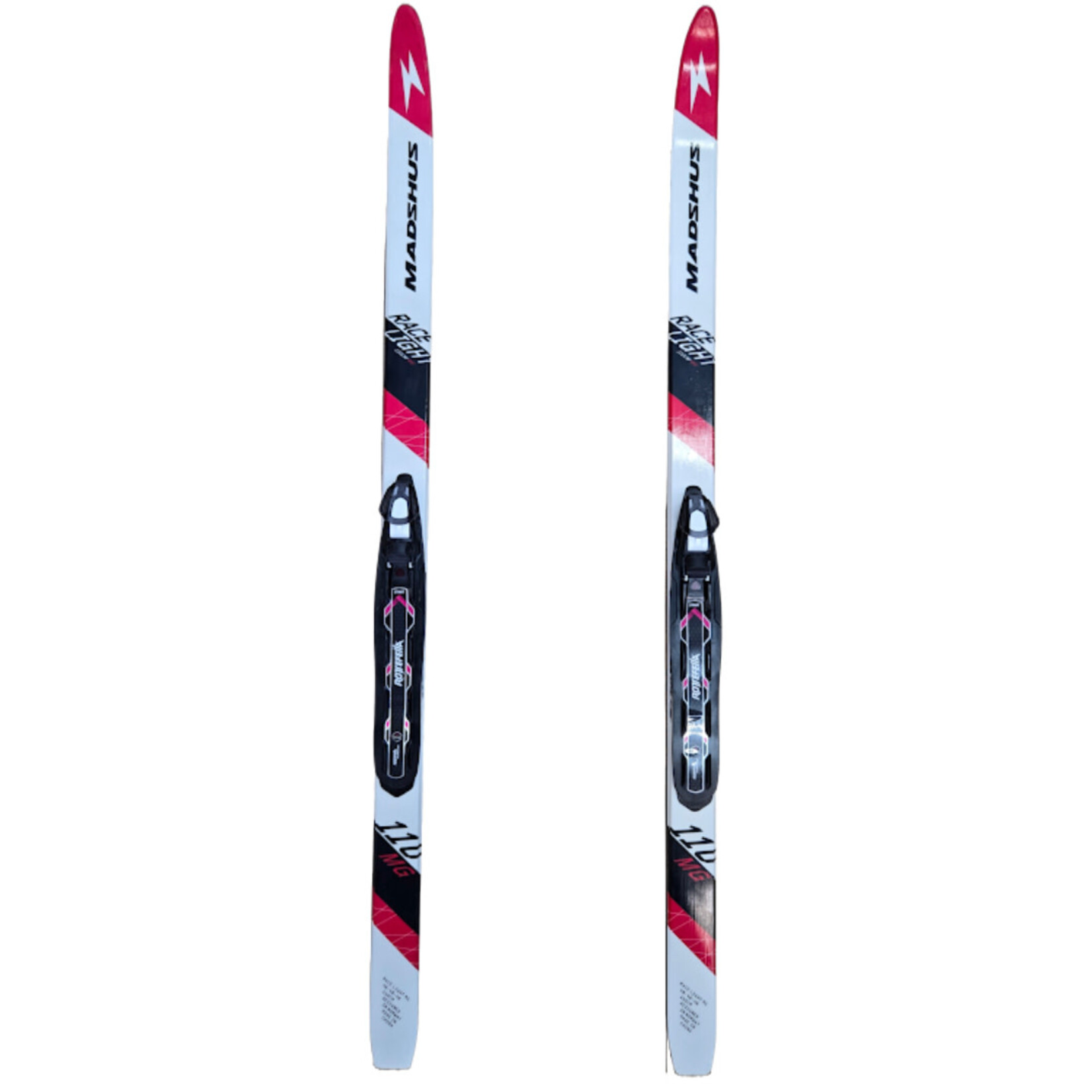 madshus MADSHUS RACE LIGHT MG CROSS COUNTRY SKIS WITH ROTTEFELLA START JR BINDINGS
