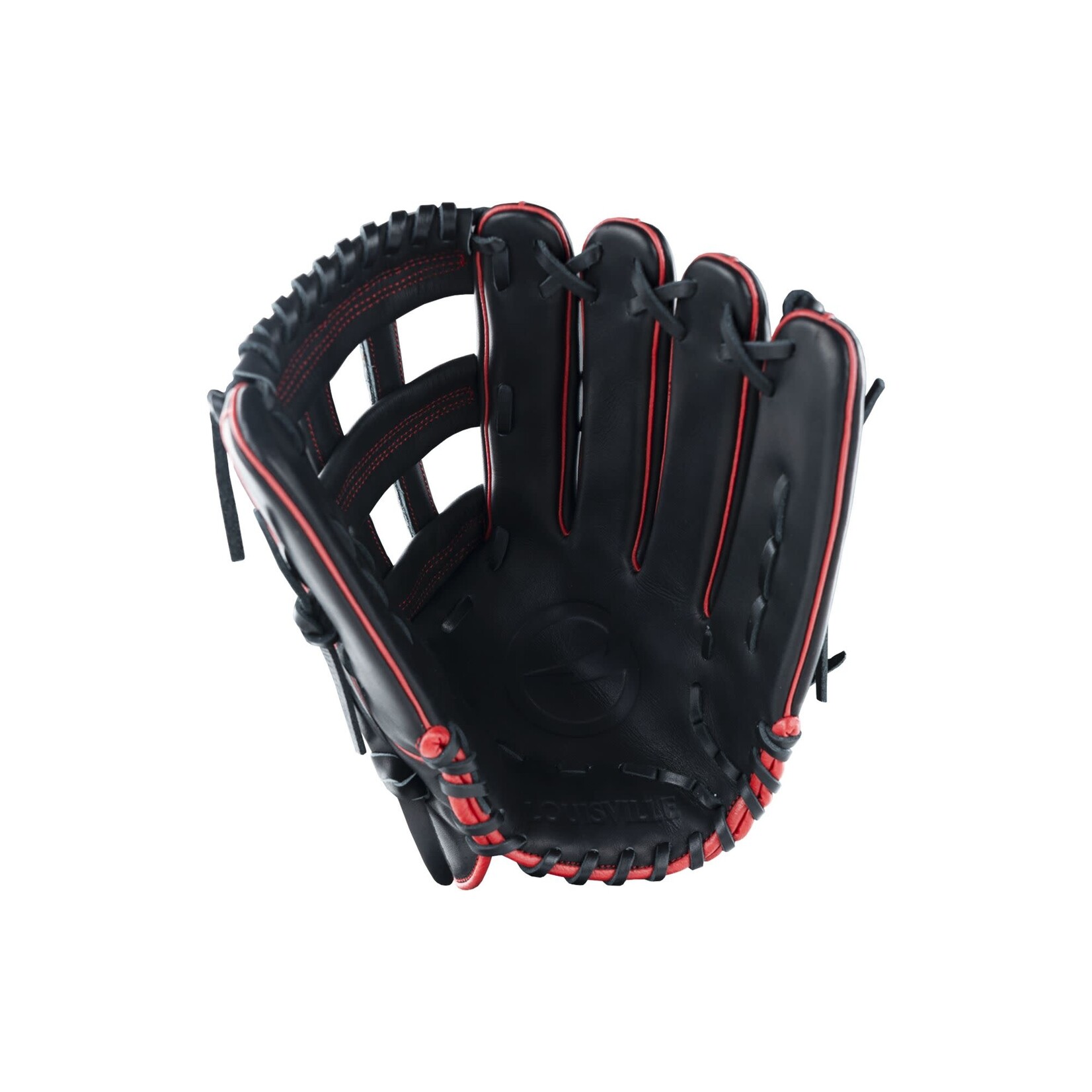 Louisville 2025 LOUISVILLE SLUGGER GENESIS SLOWPITCH FIELDING GLOVE BLACK-RED