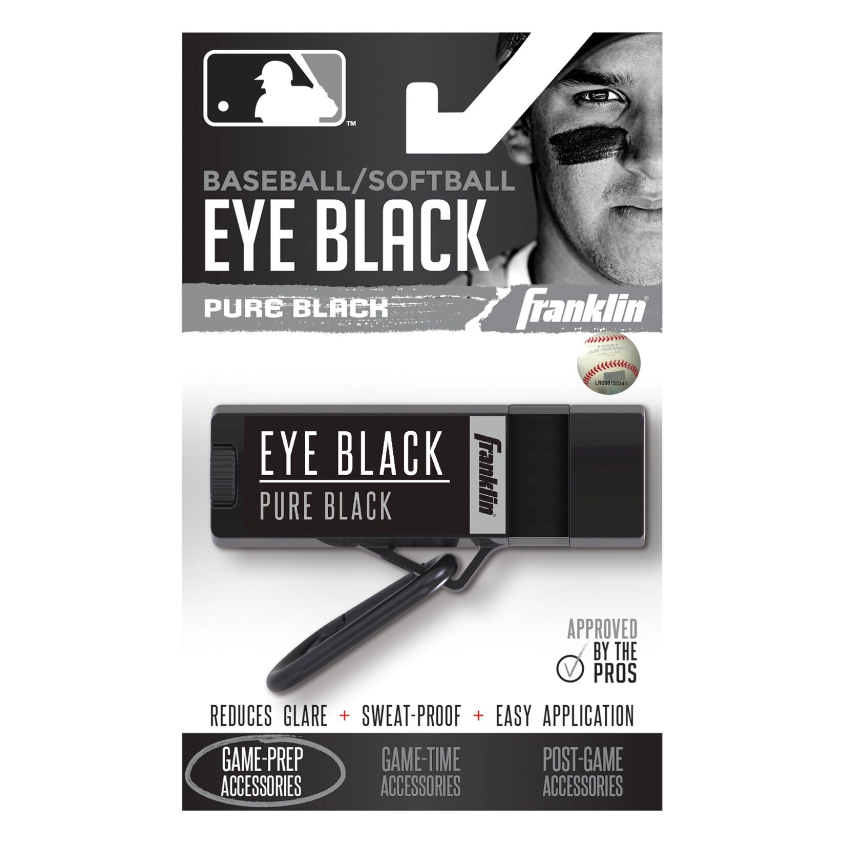 Franklin MLB® COLORED EYE BLACK: PURE BLACK