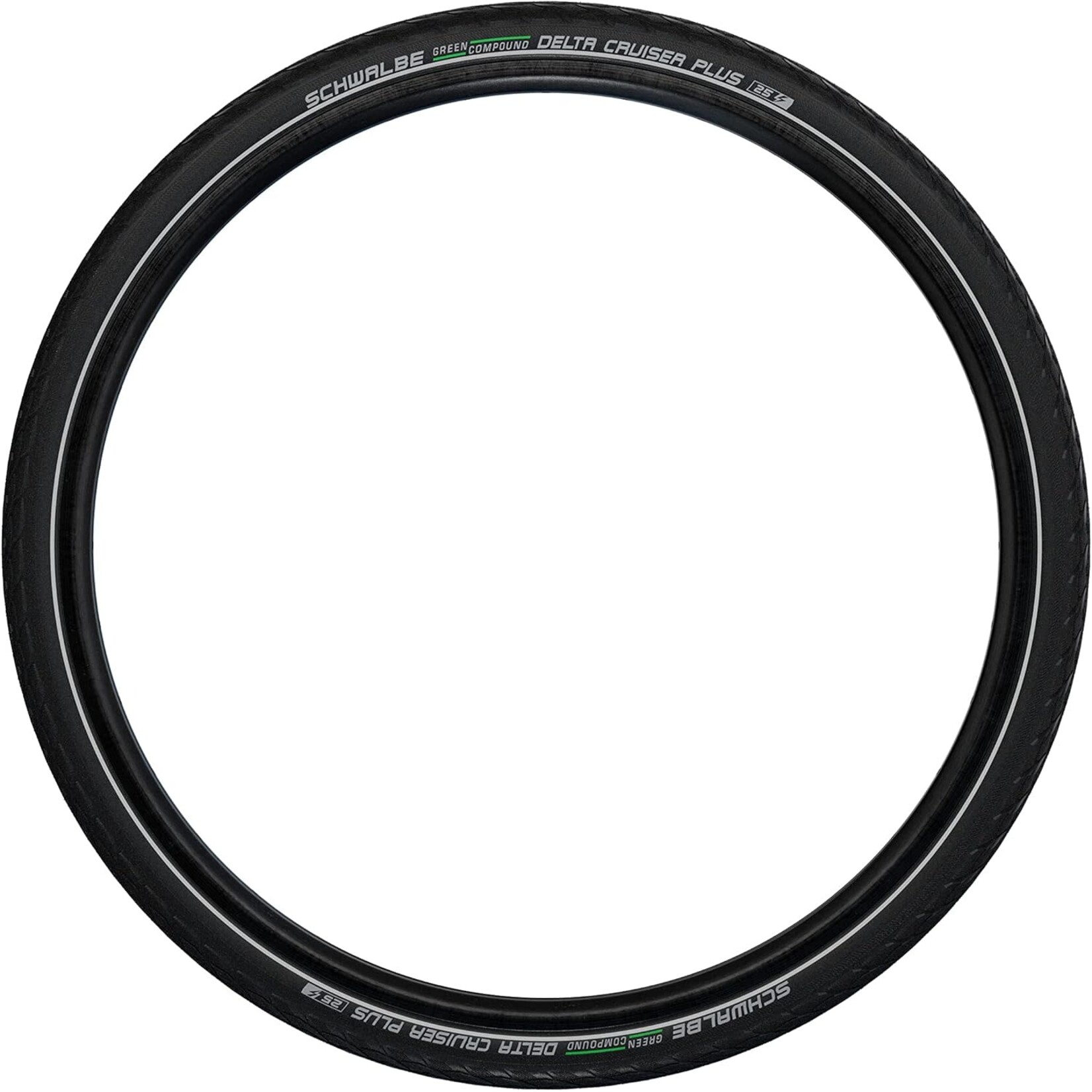 Schwalbe Schwalbe, Delta Cruiser Plus, Hybrid Tire, 700x32C, Wire, Clincher, GreenCompound, PunctureGuard, 50TPI, Black