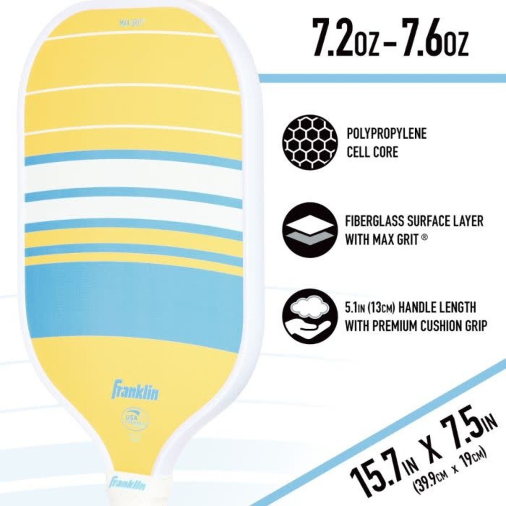 Franklin LIFESTYLE PADDLE SERIES - YELLOW