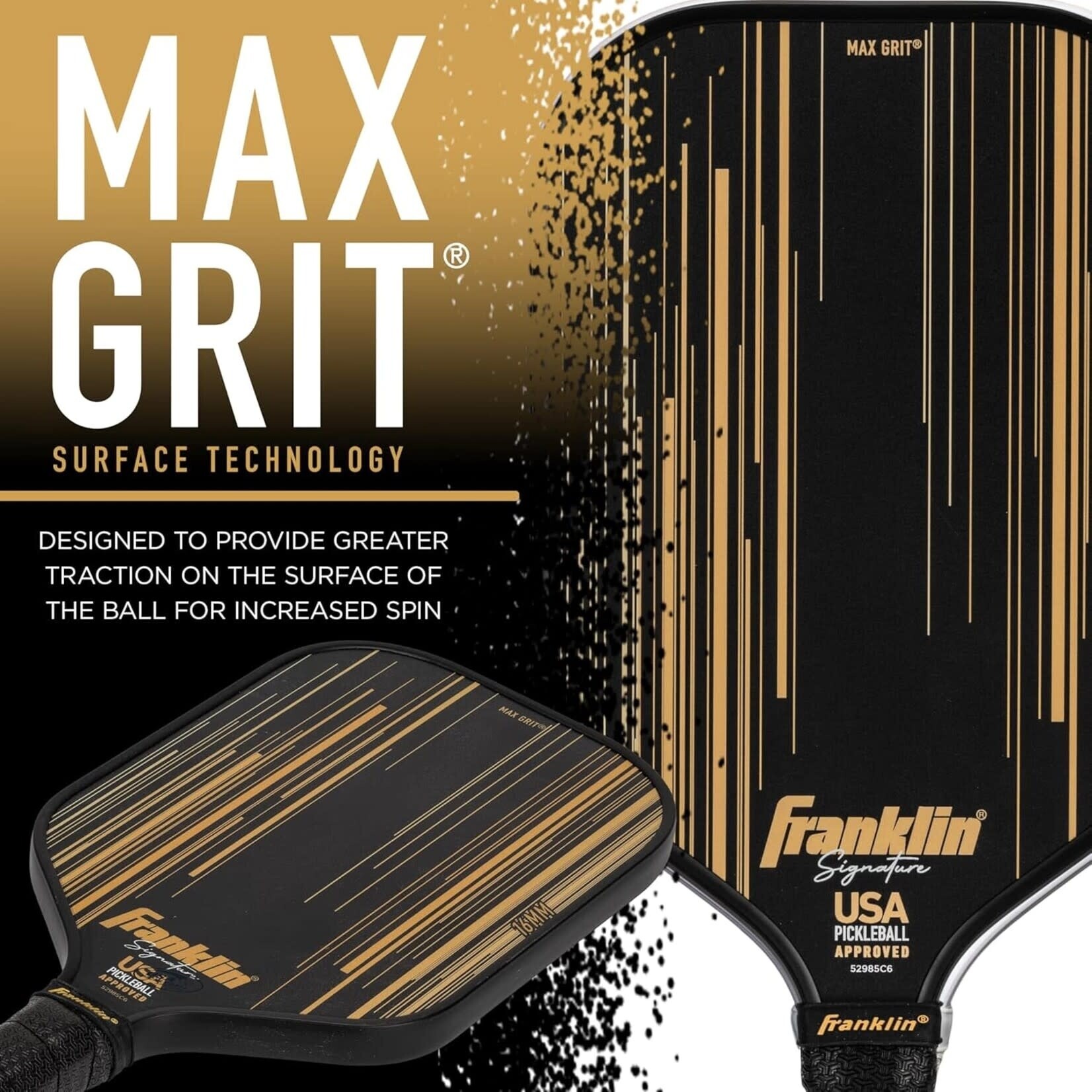 Franklin Signature Pro Series Paddle - Black/Gold