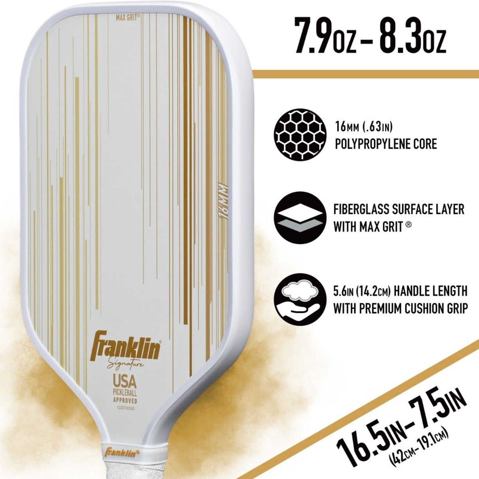 Franklin FRANKLIN SIGNATURE PRO SERIES - 16MM  WHITE/GOLD