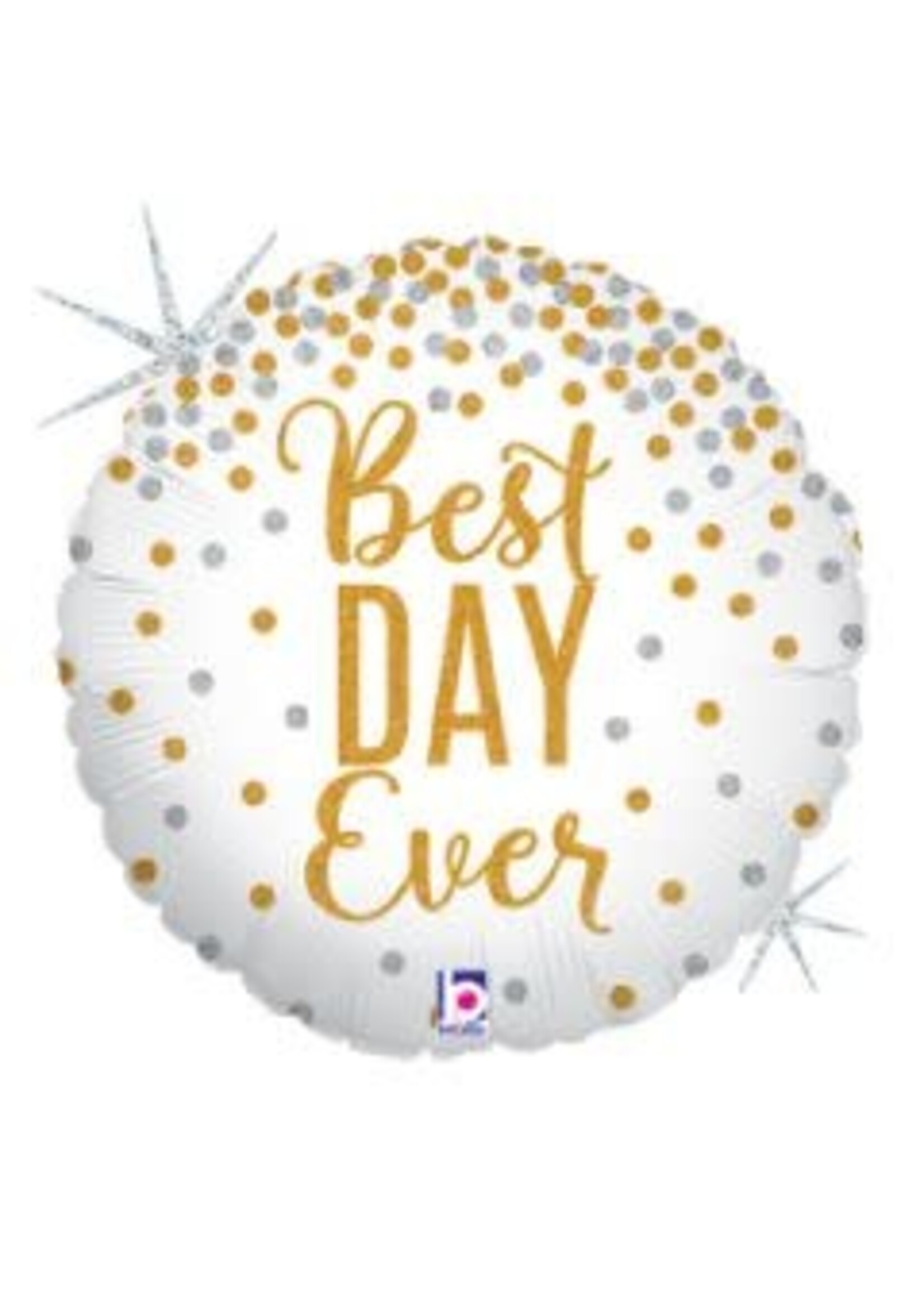 18 Inch Best Day Ever Holographic Balloon