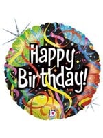 18 Inch Party Streamers Birthday Holographic Balloon