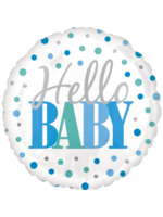 18" Hello Baby Blue FOIL BALLOON