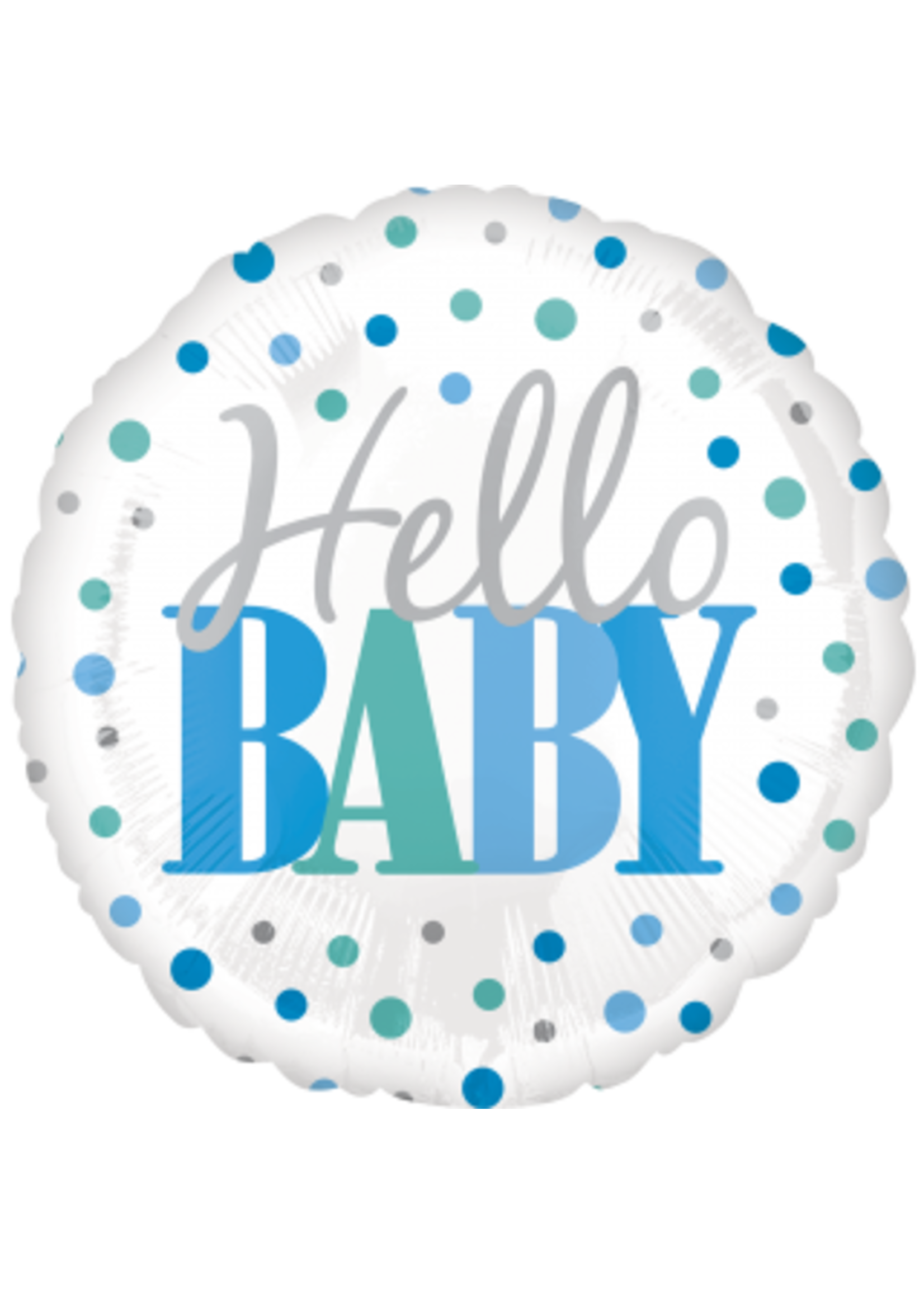 18" Hello Baby Blue FOIL BALLOON