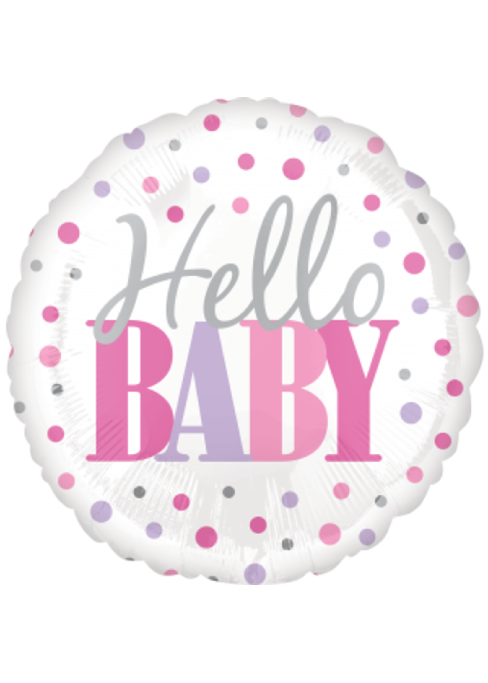 18" Hello Baby Pink FOIL BALLOON