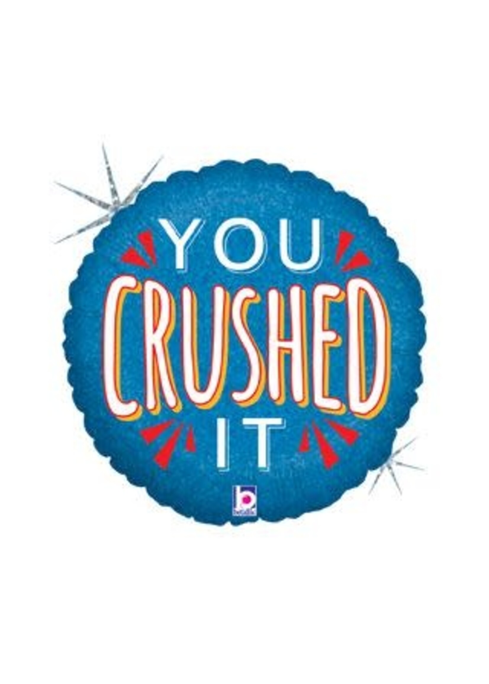 18IN You Crushed It! - HOLOGRAPHIC BALLOON