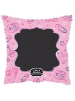 18” Baby Girl Chalkboard FOIL BALLOON