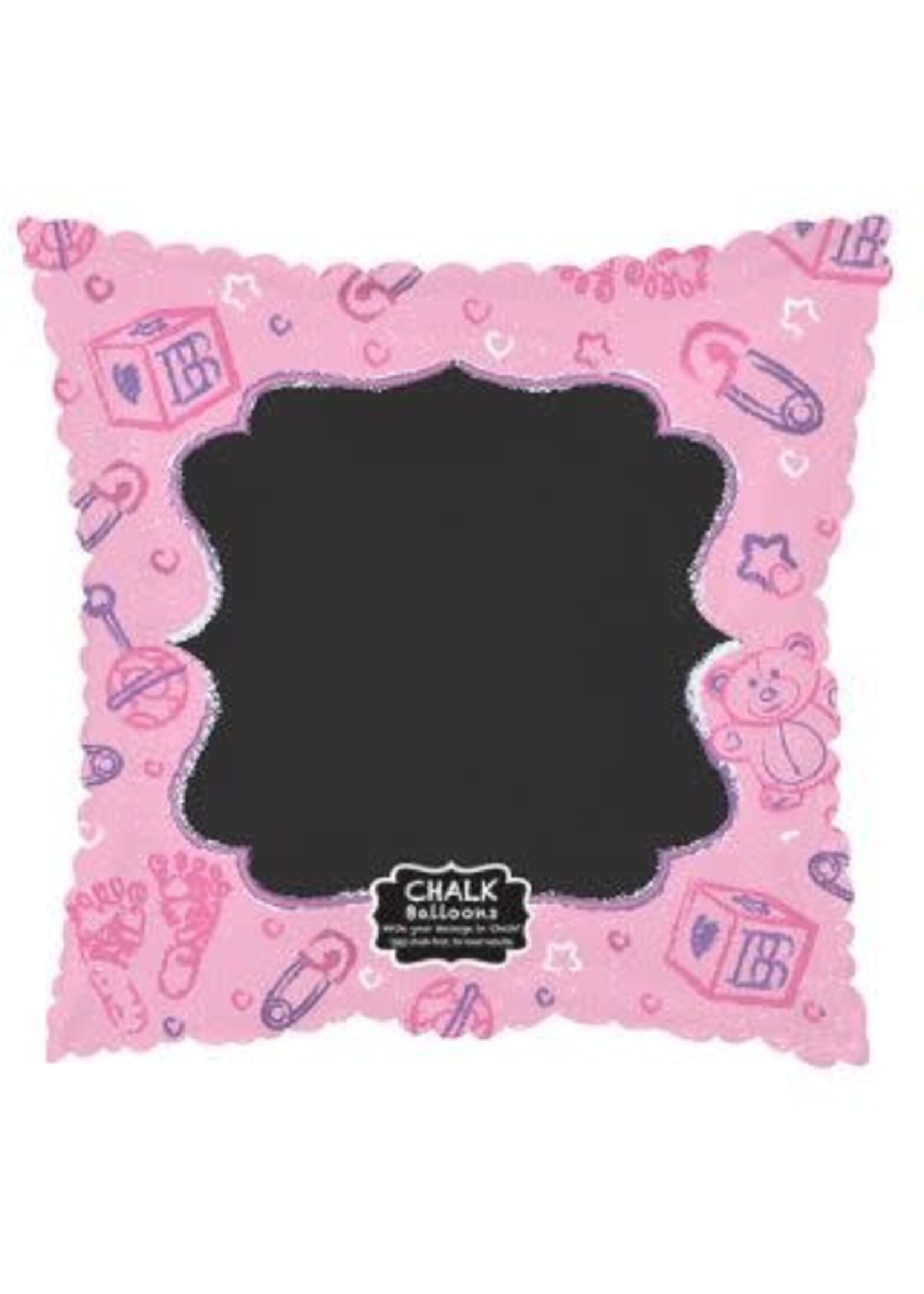 18” Baby Girl Chalkboard FOIL BALLOON