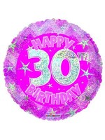 18” Birthday Sparkles 30 Pink