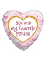 18” You’re My Favorite Person FOIL BALLON