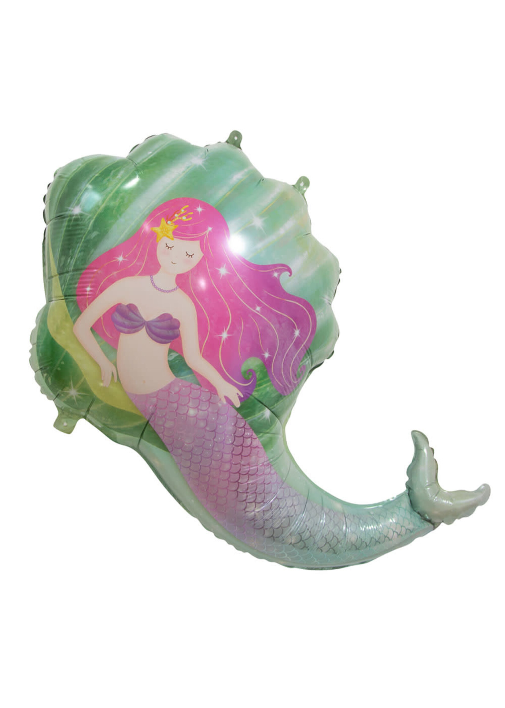 Party Supply USA 34 IN FOIL SHELL MERMAID BALLOON