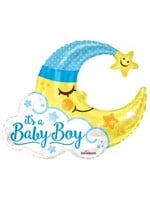 36" Baby Boy Sleeping Moon BALLOON