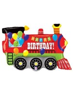 37 Inch Birthday Party Train Foil Shape Balloon