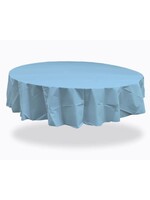 84IN ROUND TABLECOVER BABY BLUE