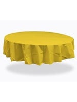 84IN ROUND TABLECOVER YELLOW