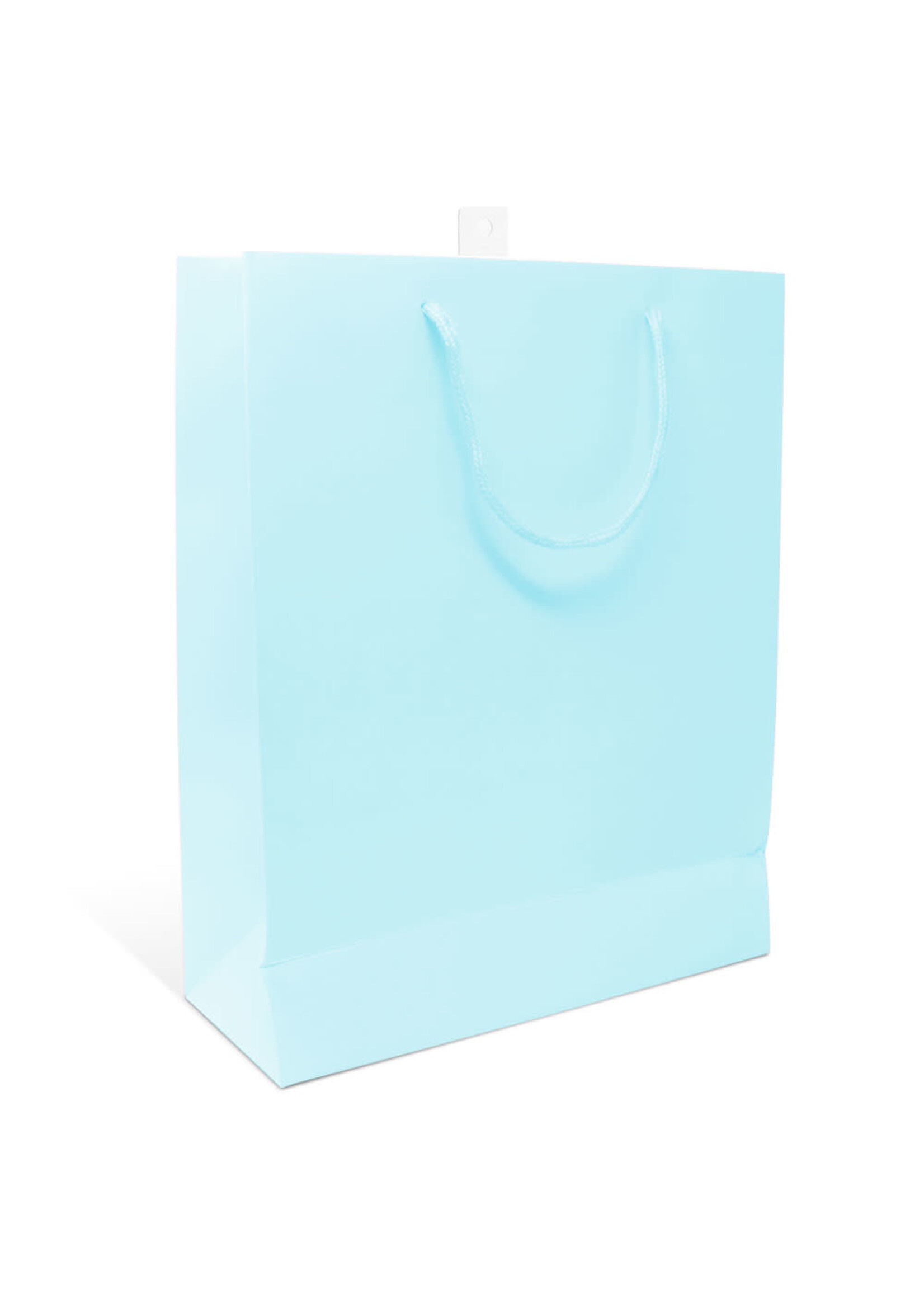 SOLID BABY BLUE GIFT BAGS MEDIUM 10.25" X 12.5" X 4"