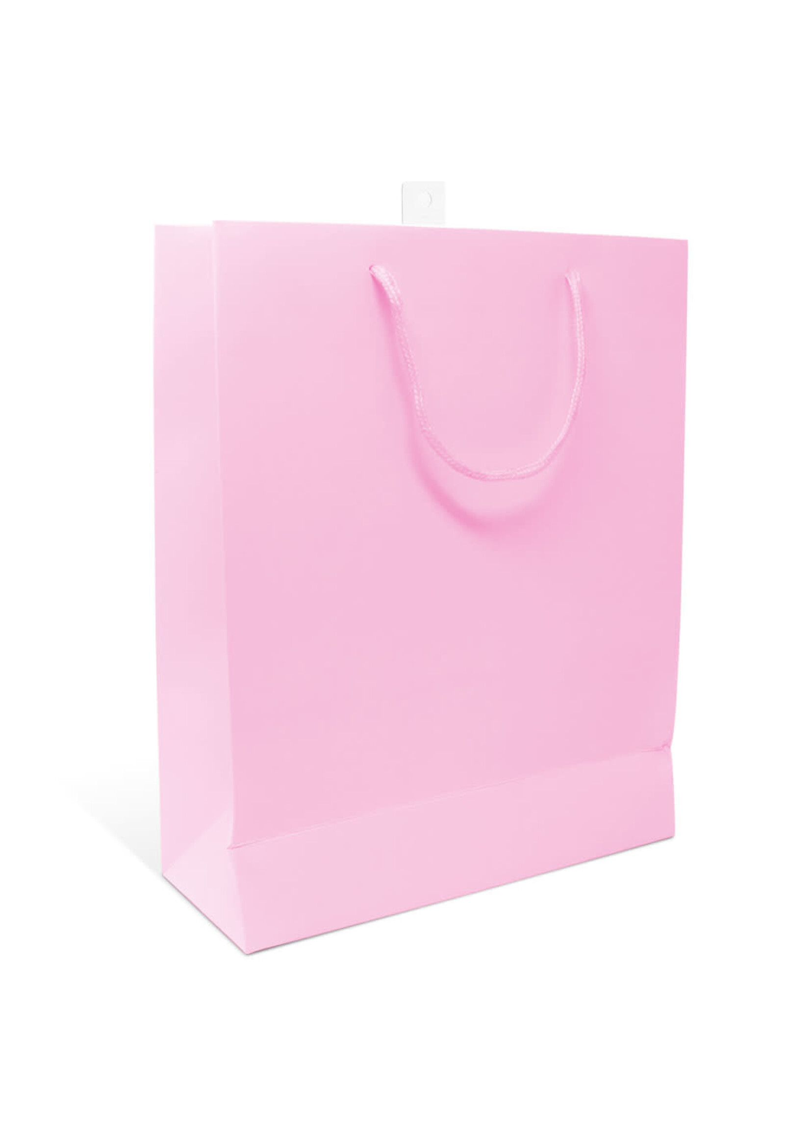 SOLID BABY PINK GIFT BAGS MEDIUM 10.25" X 12.5" X 4"