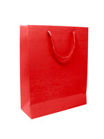 SOLID RED GIFT BAGS LARGE 12" X 16.5" X 4.75"