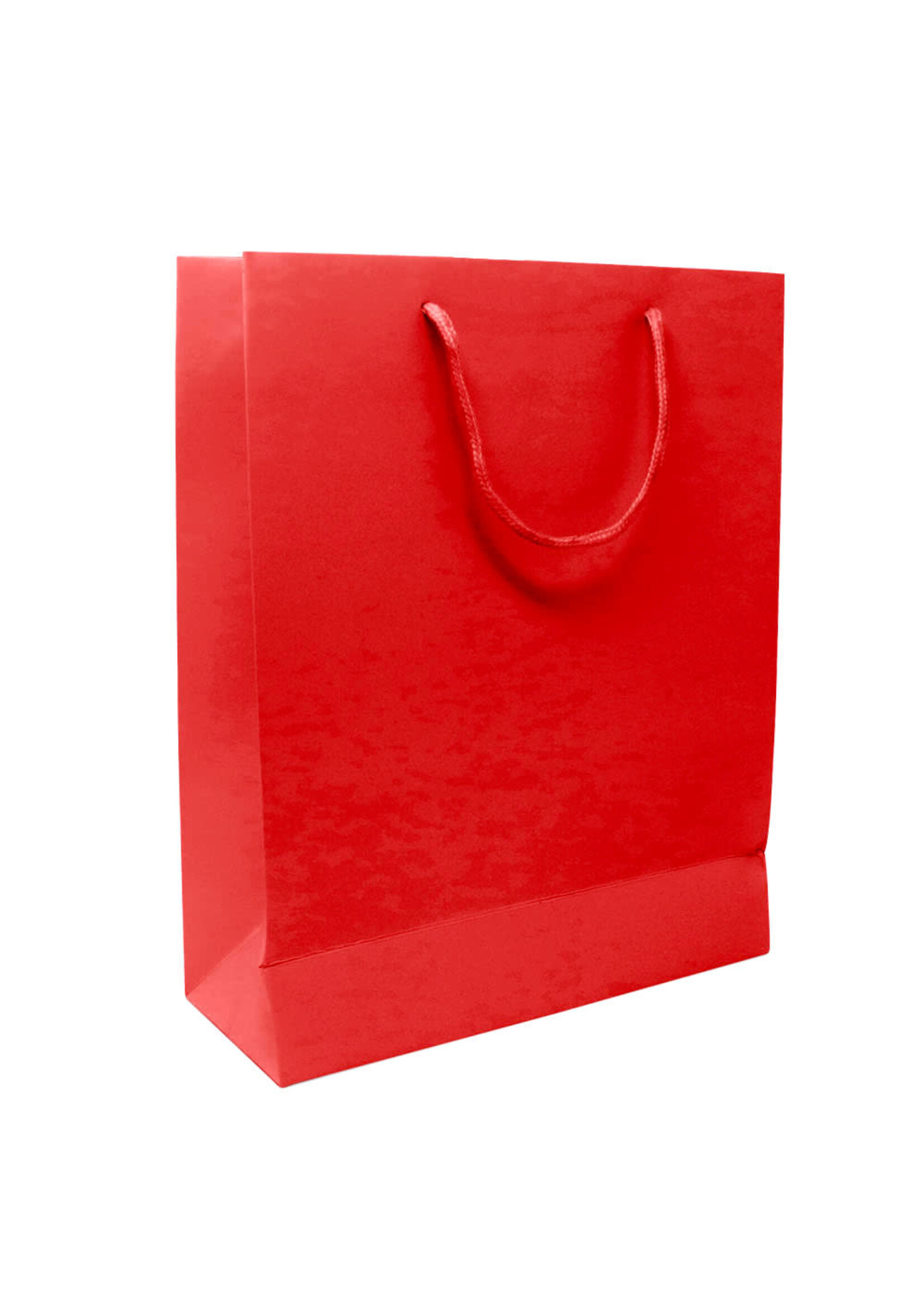 SOLID RED GIFT BAGS LARGE 12" X 16.5" X 4.75"