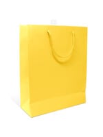 SOLID YELLOW GIFT BAGS LARGE 12" X 16.5" X 4.75"