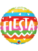 18 Inch Fiesta Rainbow Stripes Qualatex Balloon