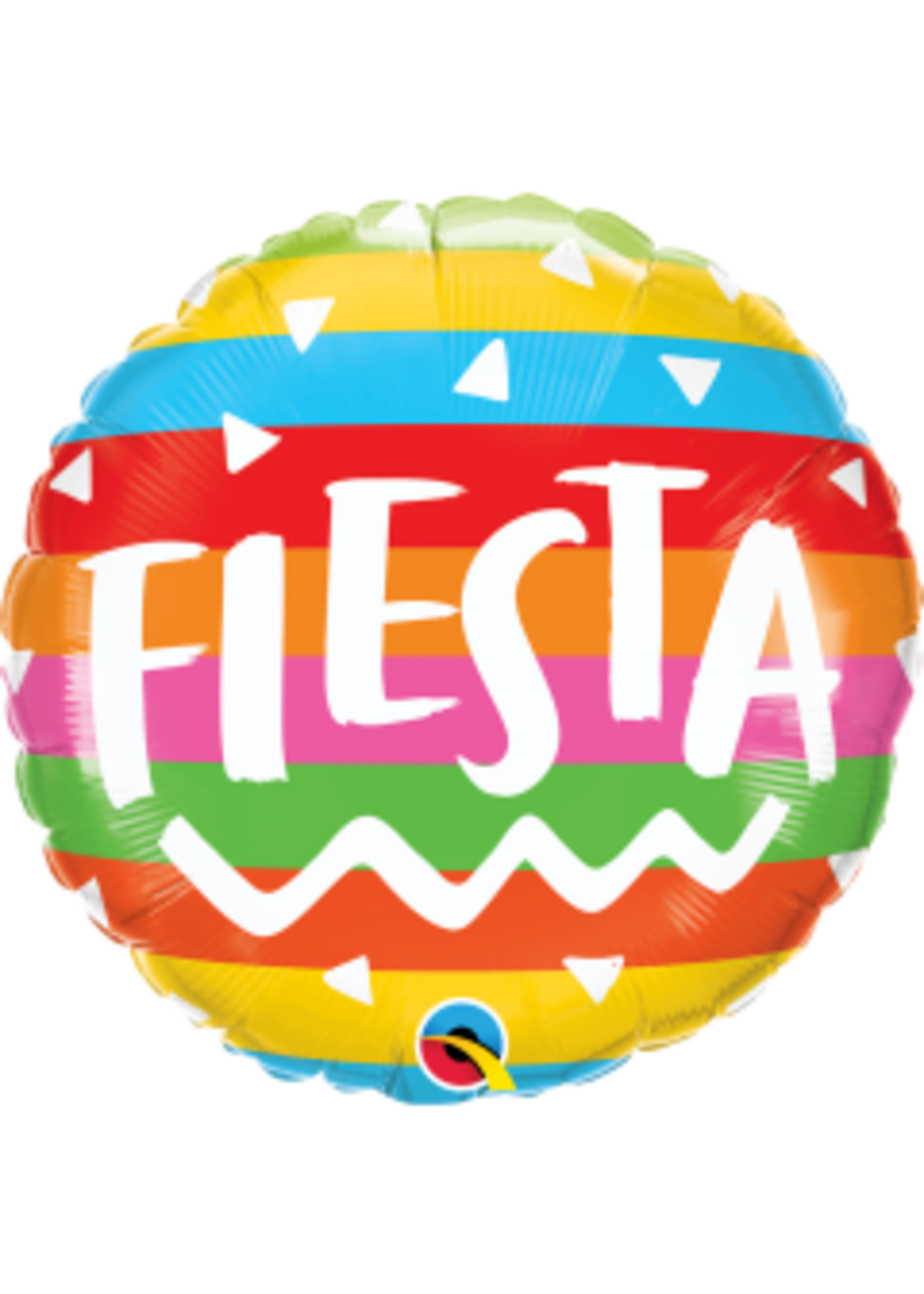 18 Inch Fiesta Rainbow Stripes Qualatex Balloon