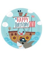 Ahoy Birthday Round Plates, 10 1/2 Inch 18Ct