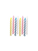 Assorted Candy Stripe Spiral Candles 24pcs