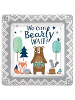 Bear-Ly Wait Square Plates, 10Inch 8Ct