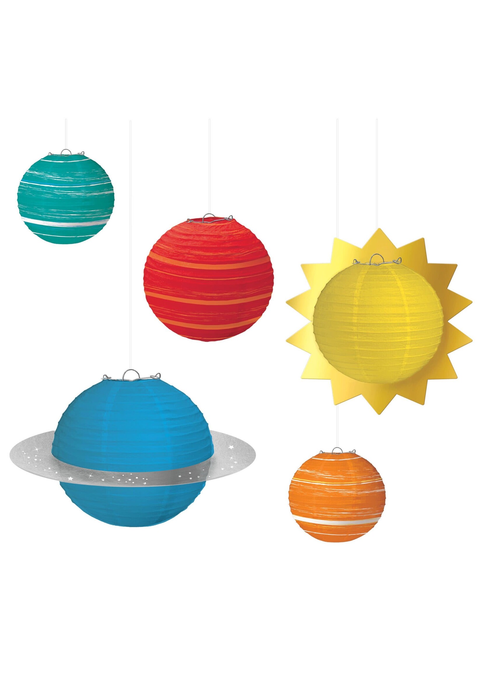 Blast Off Birthday Planet Paper Lanterns