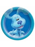 Blues Clues 7Inch Round Plates - Blue 8Ct