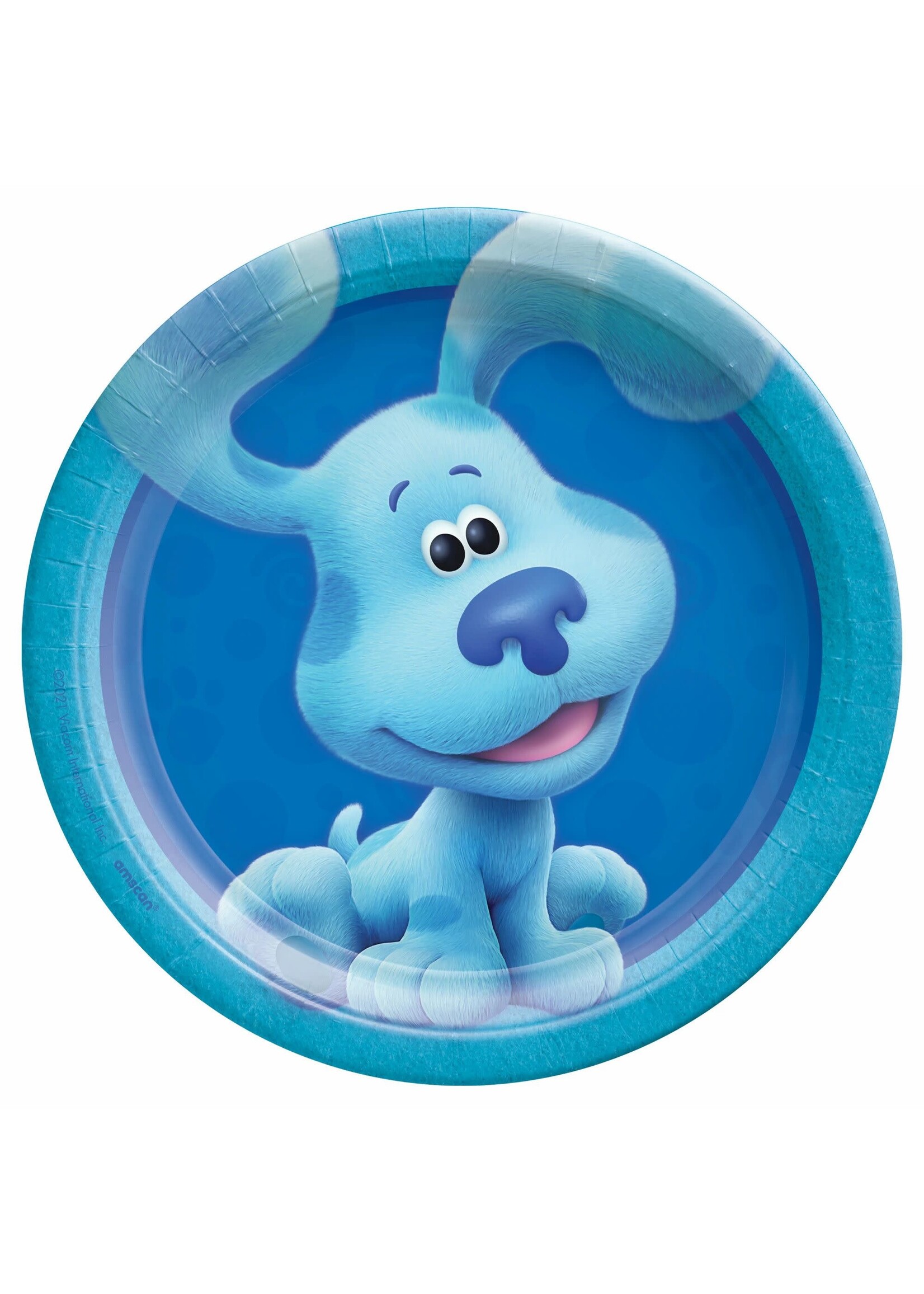 Blues Clues 7Inch Round Plates - Blue 8Ct