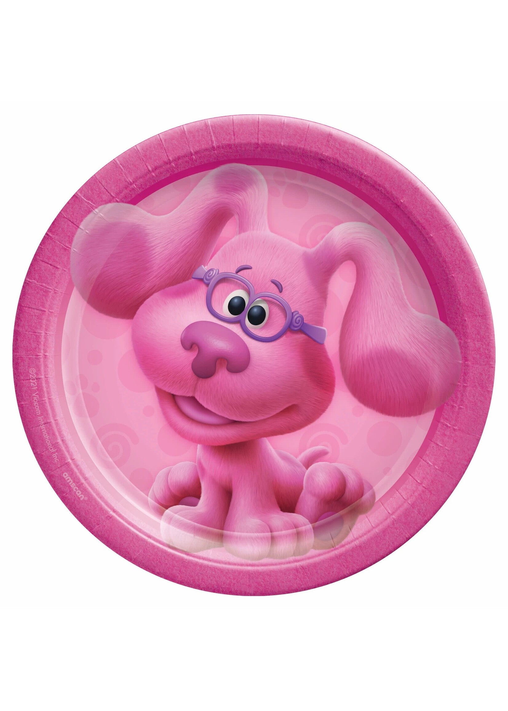 Blues Clues 7Inch Round Plates - Pink 8Ct