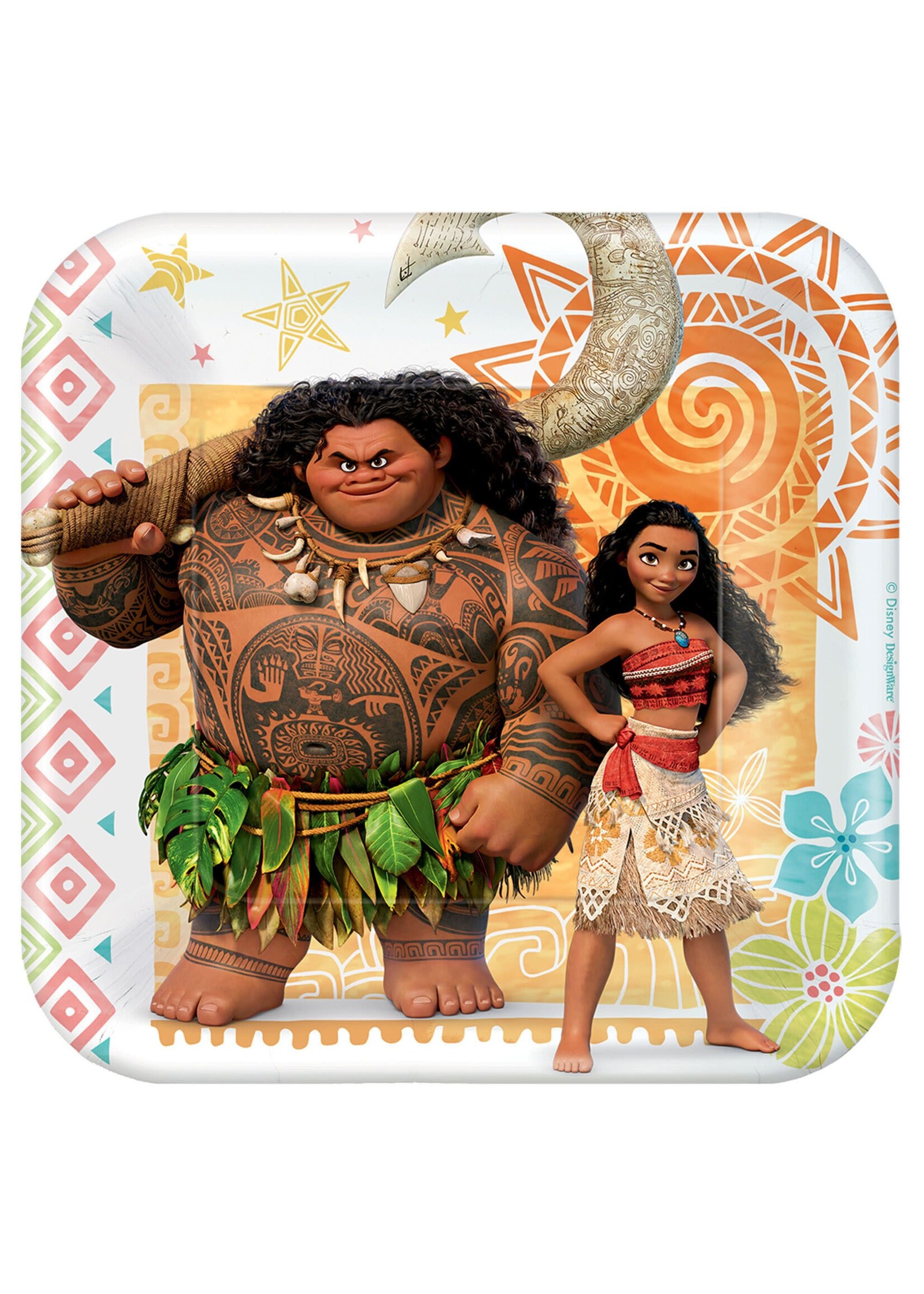 Disney Moana Square Plates, 7"