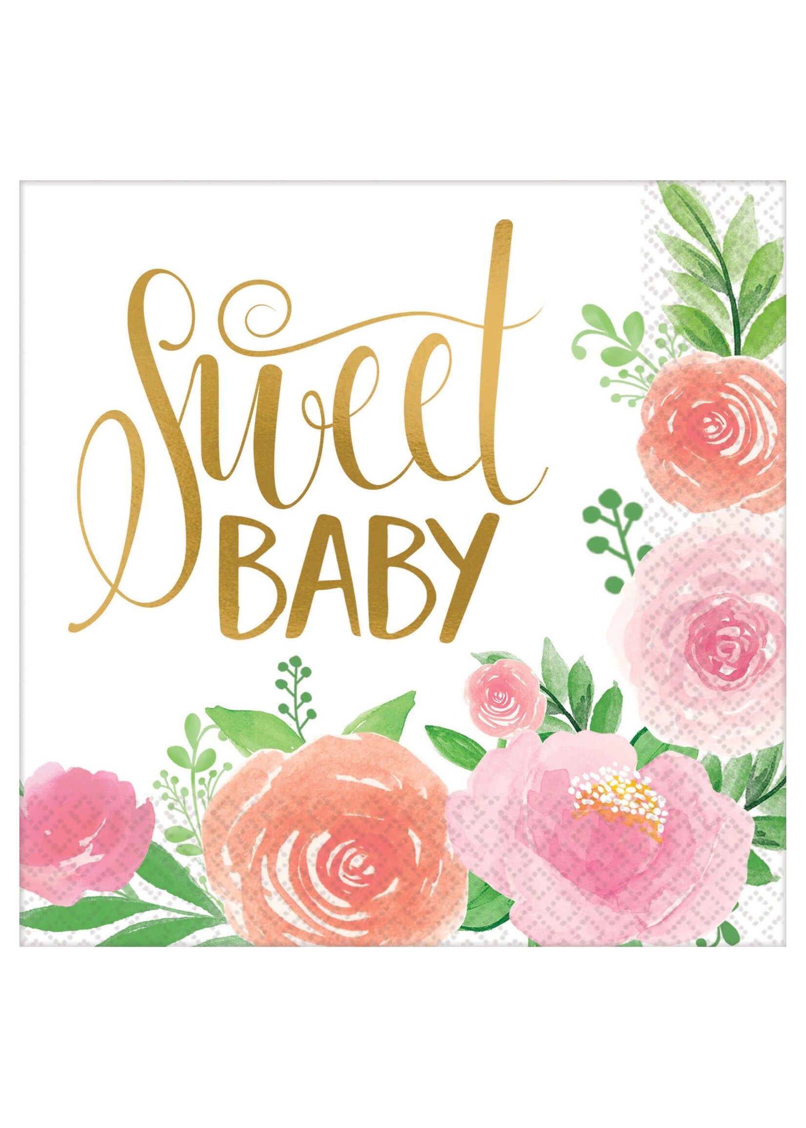 Floral Baby Luncheon Napkins