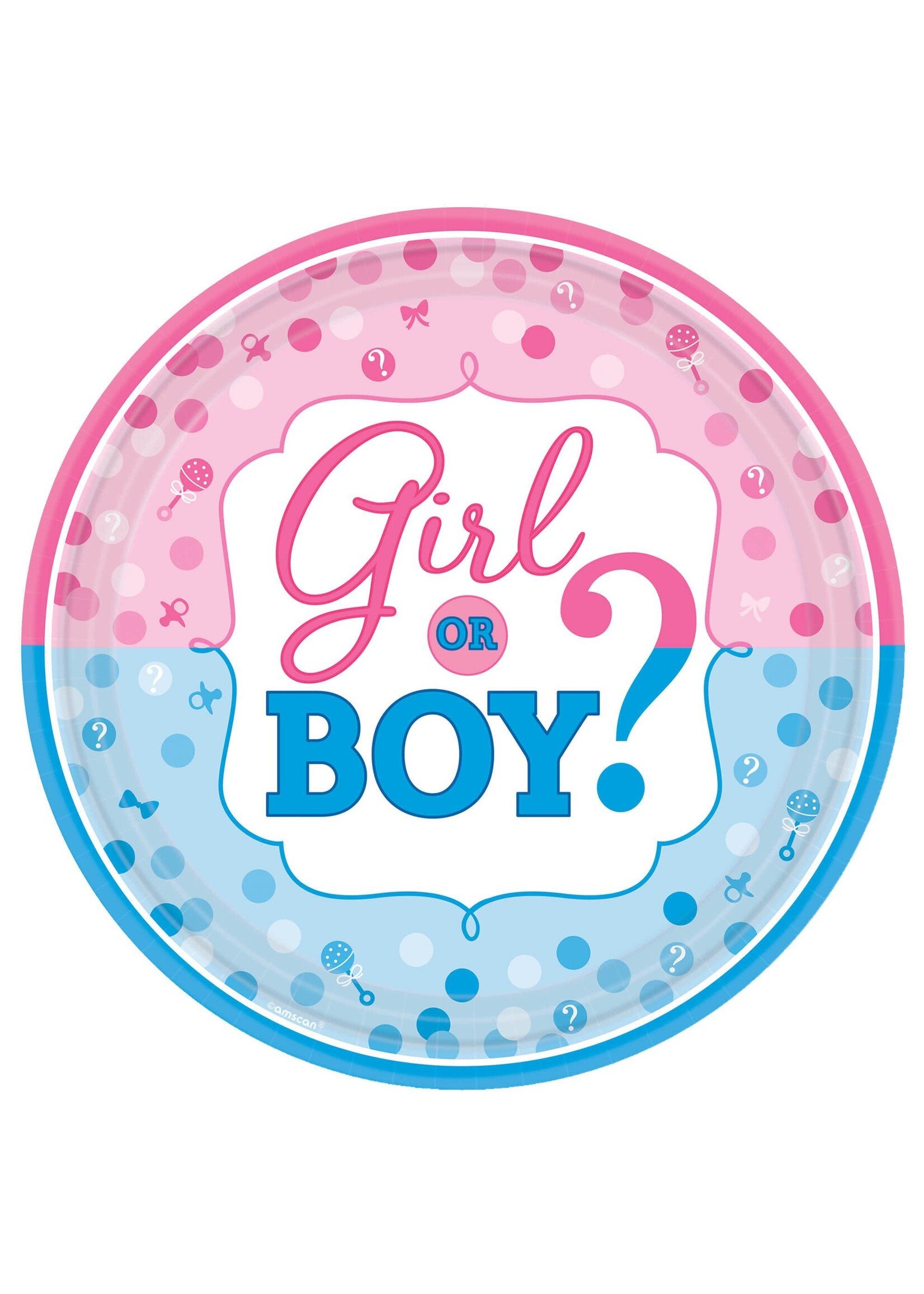 Girl Or Boy? Round Plates, 10 1/2"