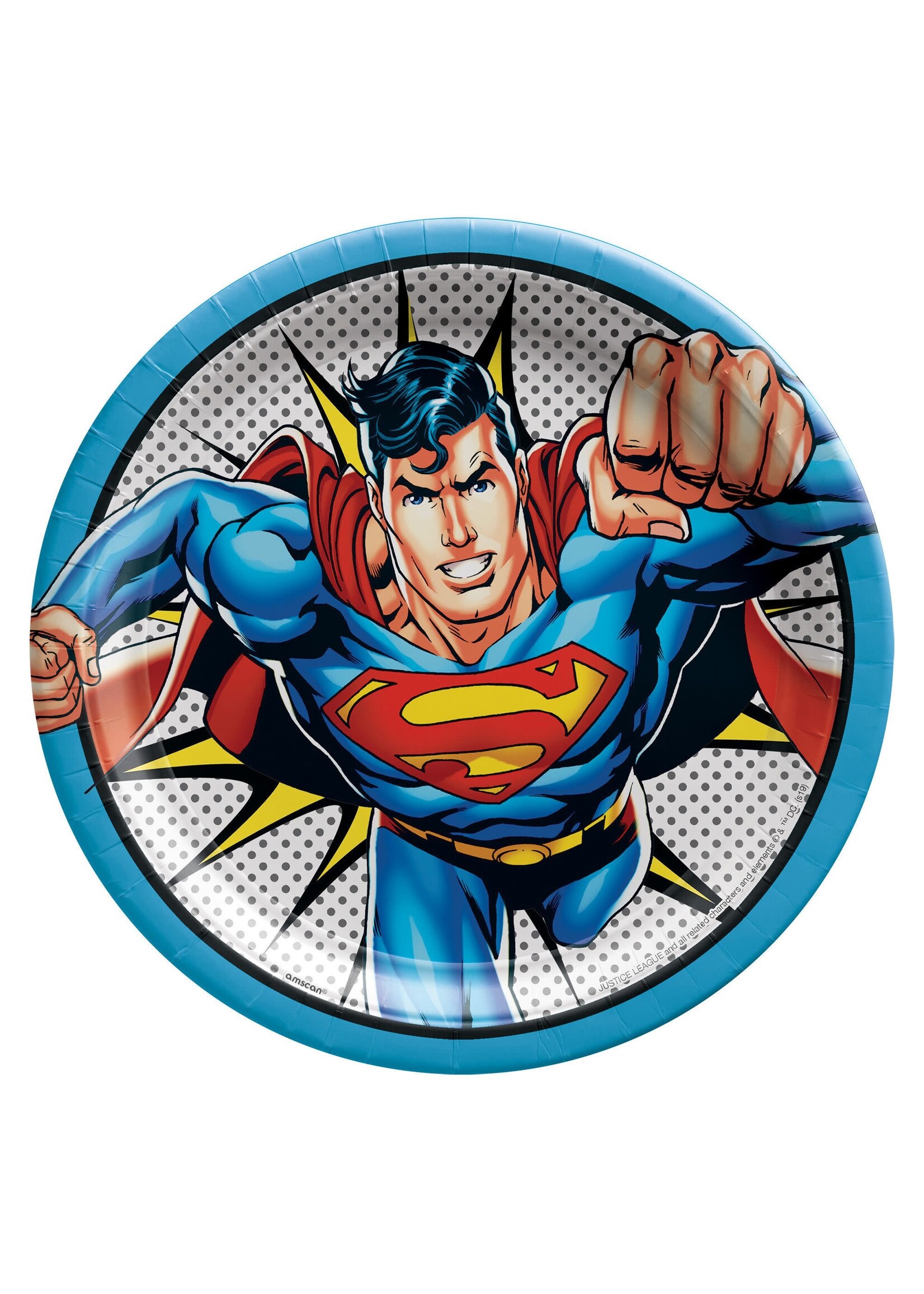 Justice League Heroes Unite™ 9" Round Plates - Superman