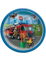 Lego City 9" Round Plates