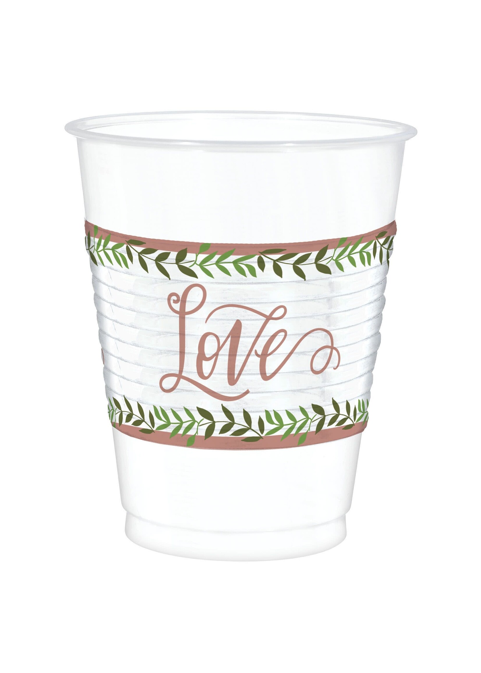 Love And Leaves Plastic Cups 16oz