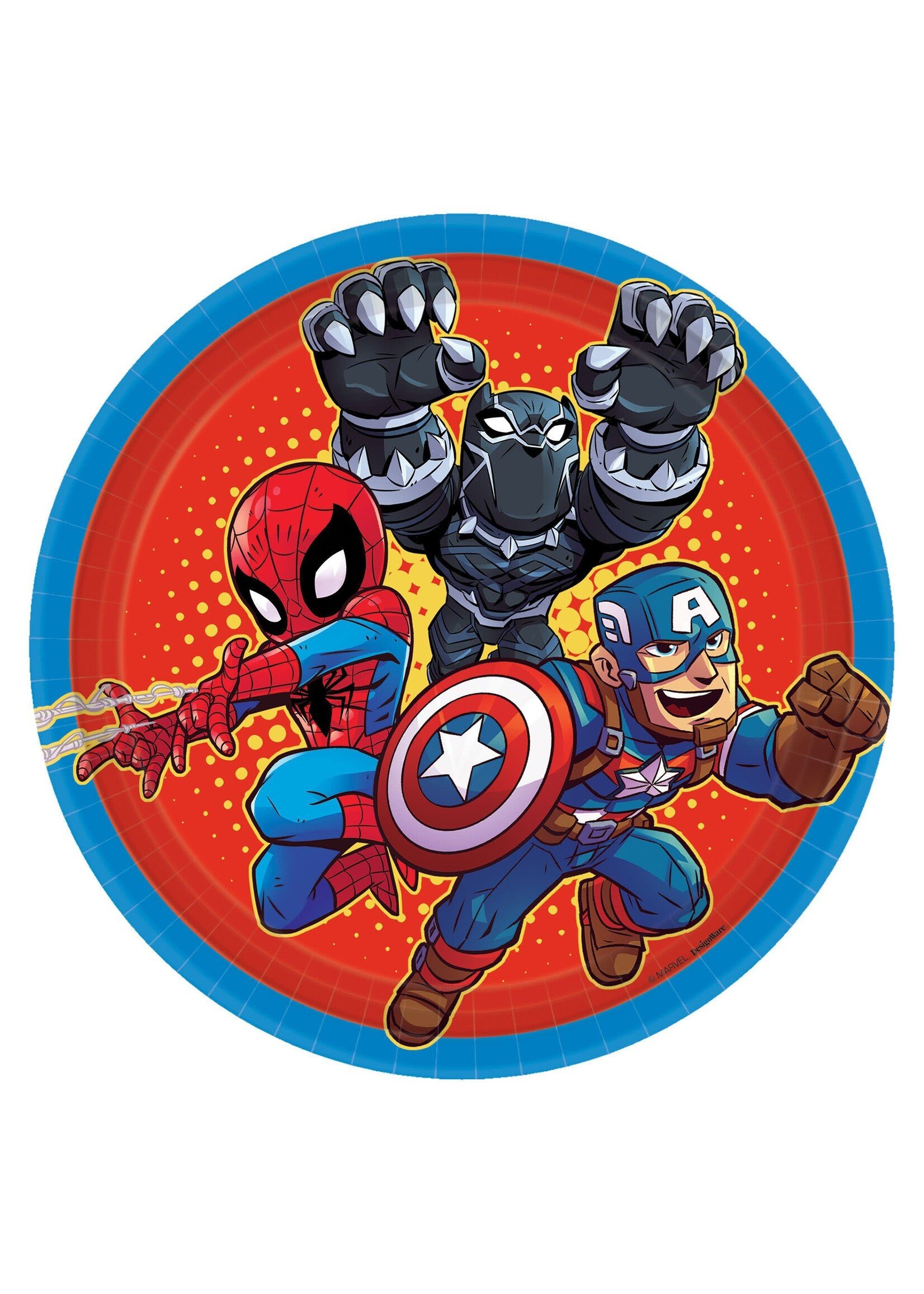 Marvel Super Hero Adventures Round Plates, 7"