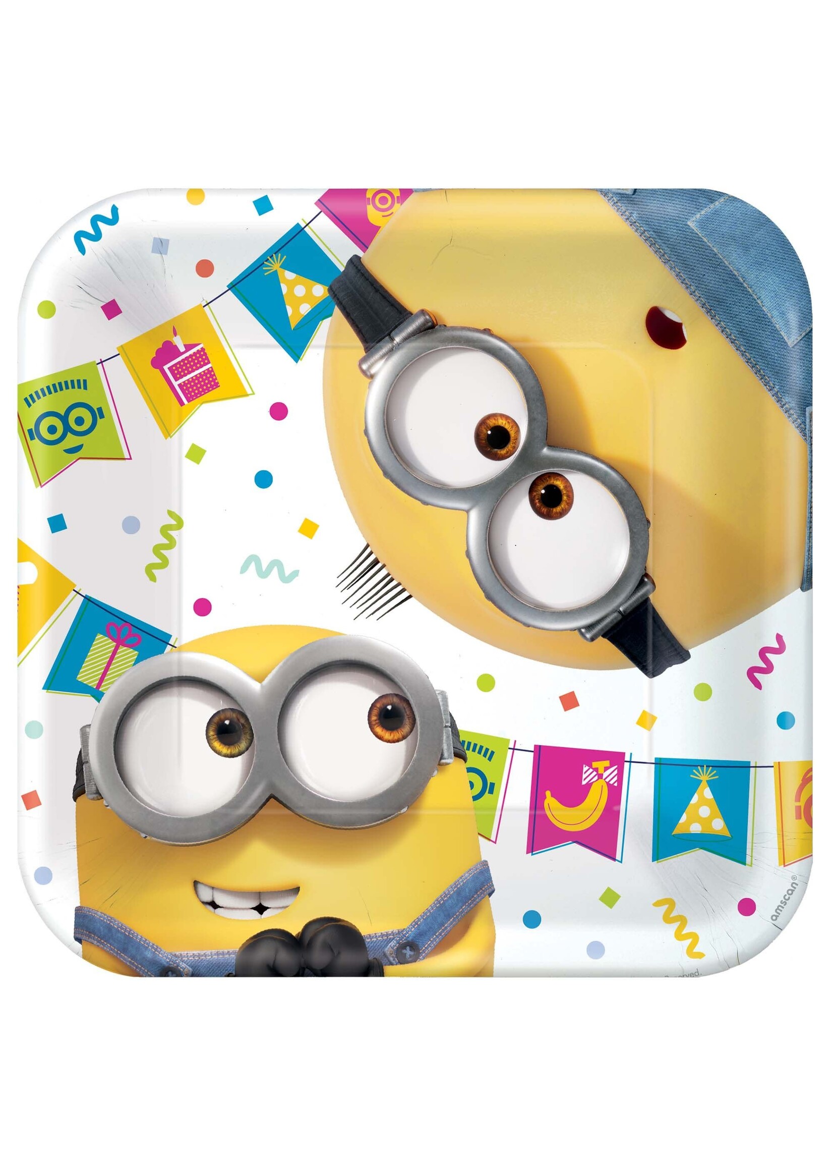 Minions 2 7 InchSquare Plates