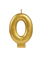 Numeral #0 Metallic Candle - Gold