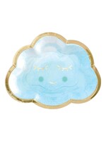 Oh Baby Boy Metallic Shaped Plates, 6 1/2"