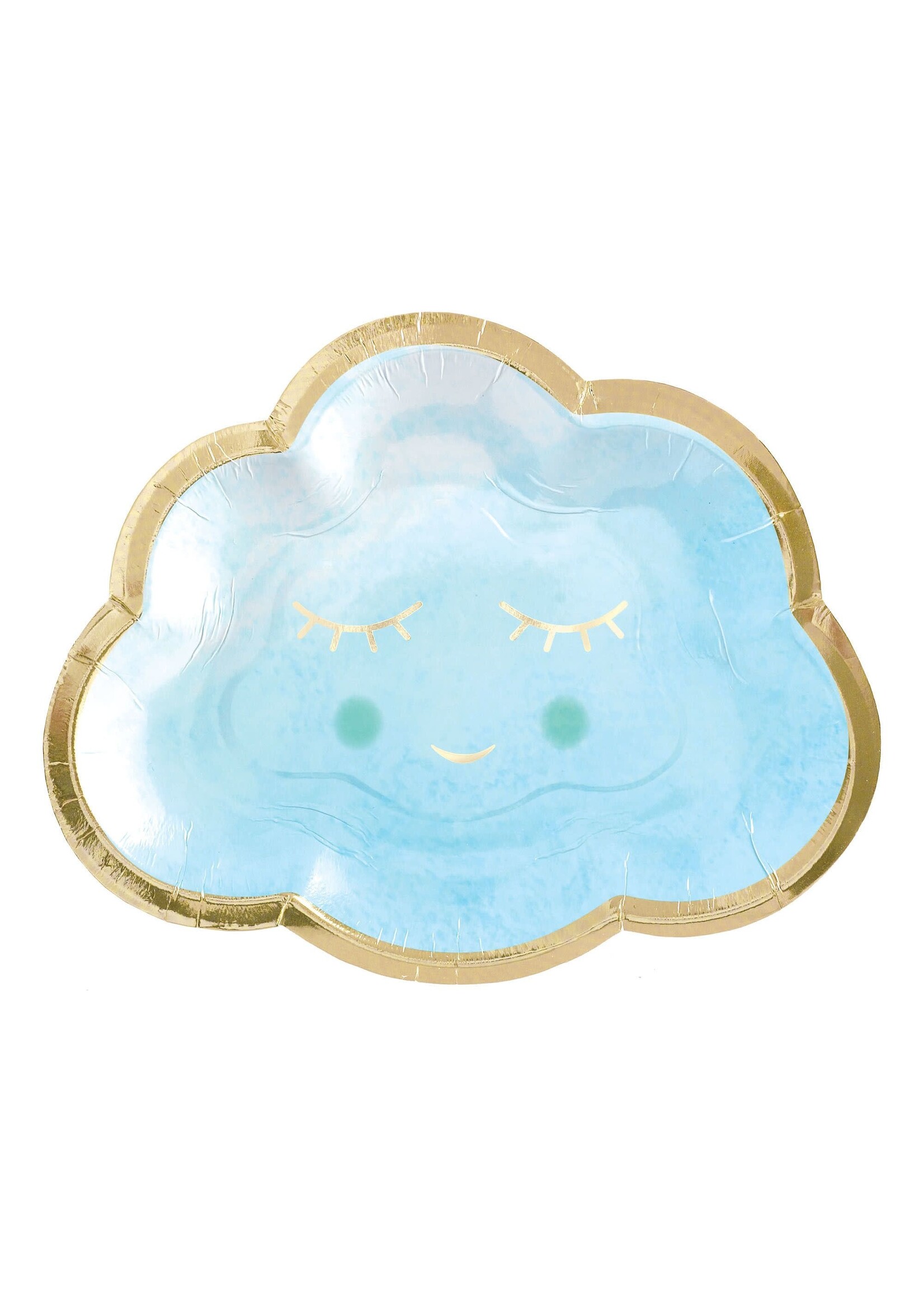 Oh Baby Boy Metallic Shaped Plates, 6 1/2"