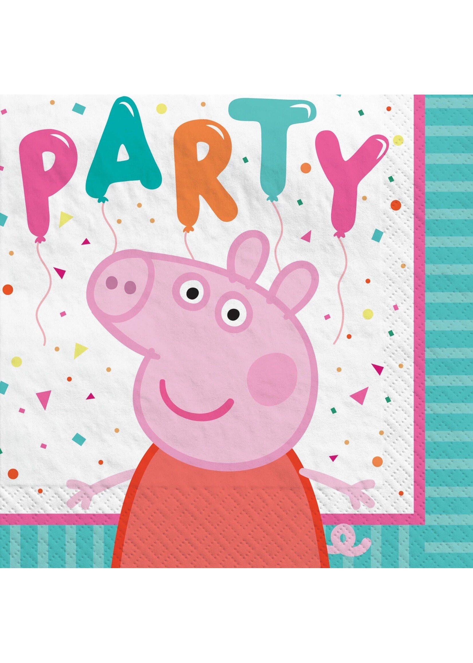 Peppa Pig Confetti Party Beverage Napkin