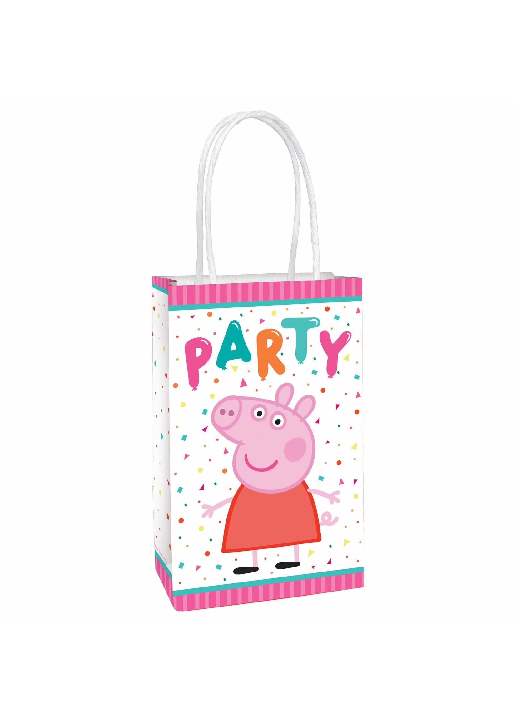 Peppa Pig Confetti Party Printed Paper Kraft Bag