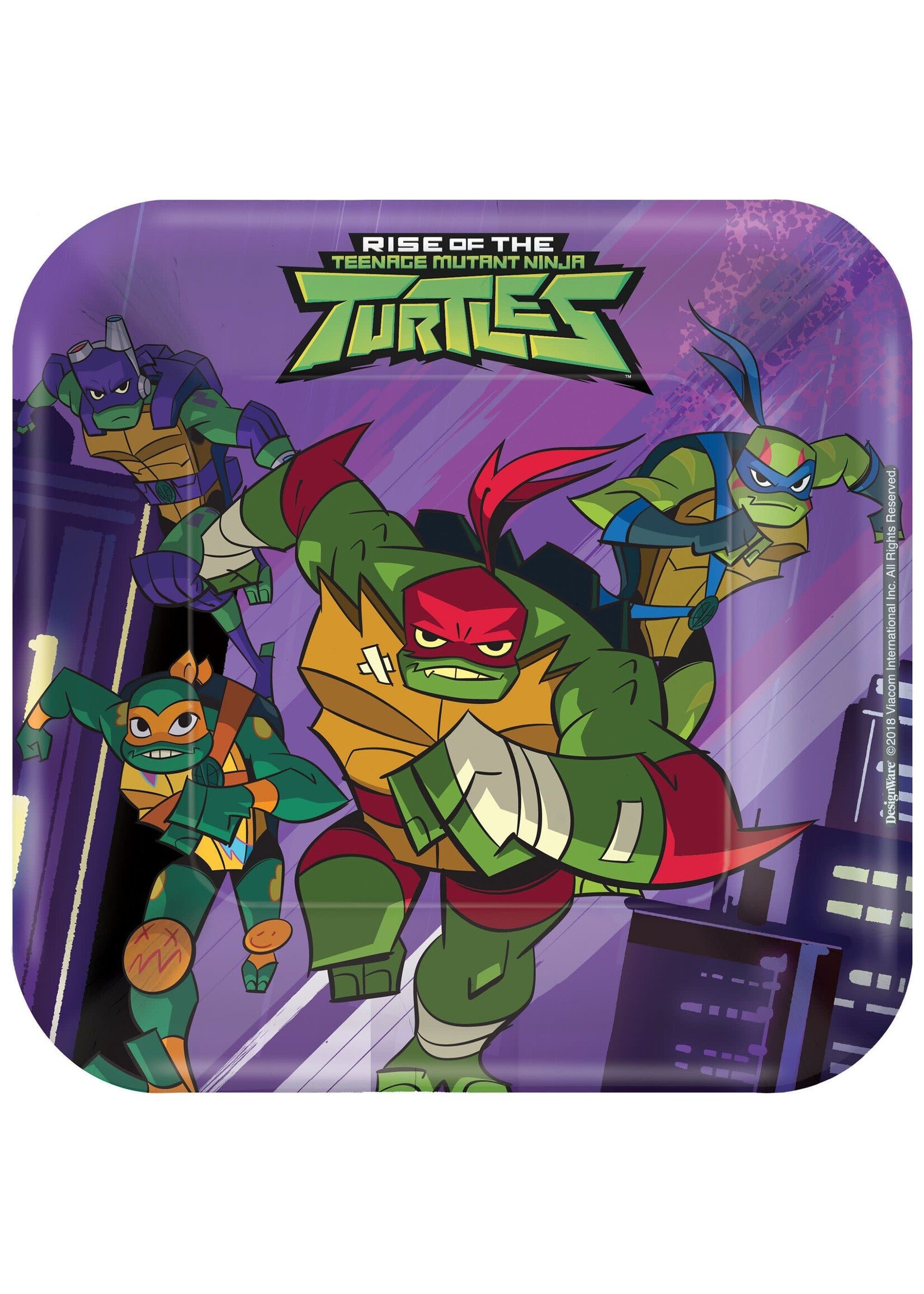 Rise of the TMNT™ Square Plates, 7"